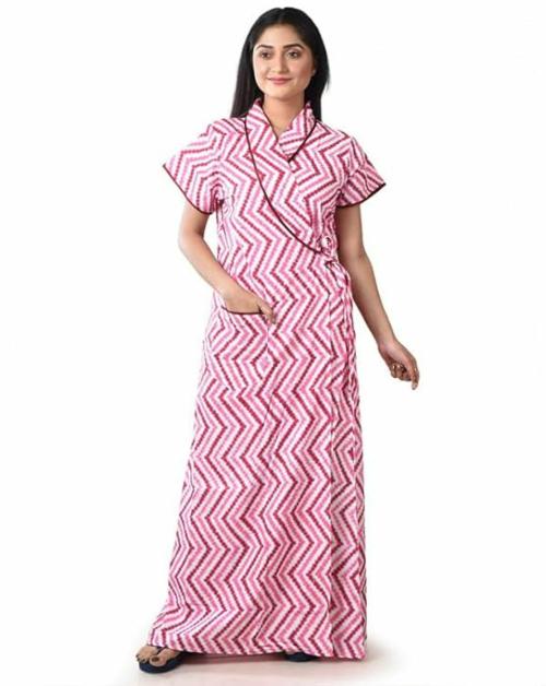 BEING BEAUTY Cotton Housecoat | Nighty | Robes | Maternity Gown for Women Pink