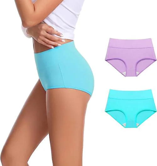 Women High Waist Cotton Underwear Ladies Soft Full Briefs Panties Pack of 3(36 TILL 40)