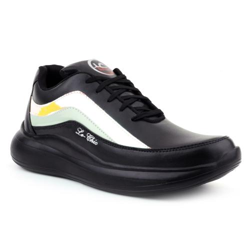 LE CHIC Men's Black Sports Shoe