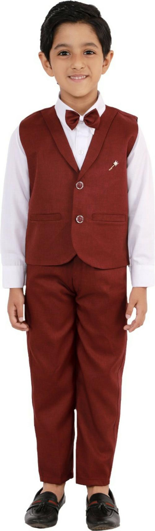 Fourfolds Boys Western Wear Dress Waistcoat
