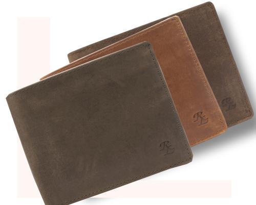 Rustic Leather Hunter Leather Wallets for Men Green