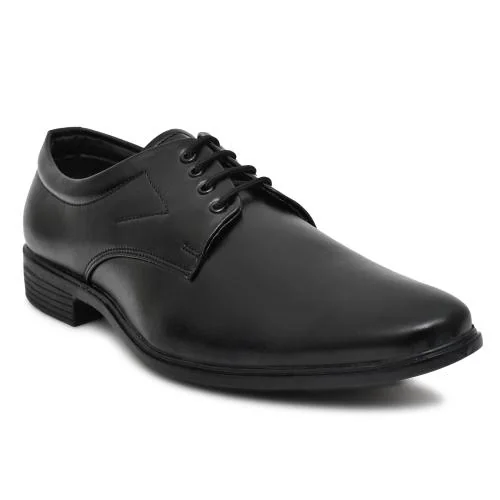 HIDA Genuine Leather Lace up Formal Shoes for men (Black)