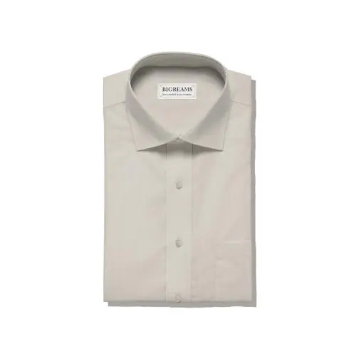 BIGREAMS.COM Unstitched 100% Pure Premium Fine Beige Linen Shirt Fabric For Formal Wear Men - 58