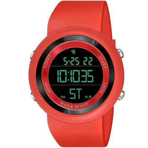 hala HL-2022 New Trending Full Red Round Waterproof Gym Fitness Freek HL-2022-DTL Digital Watch - For Men