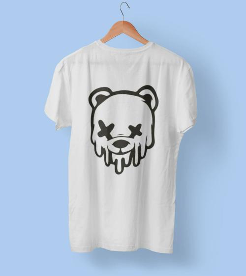 NONSENSE ON FASHION panda x Men Printed T-Shirt Funky Style - Large - white
