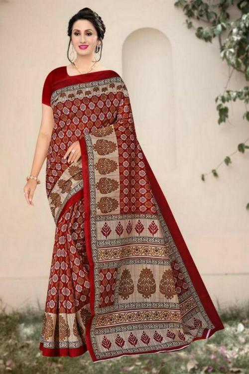 LVT Women Multicolor Bollywood Silk Blend Saree