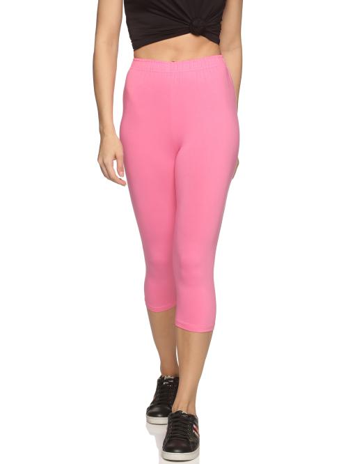 Outflits Ladies Legging Capri (ROSE,Medium) - Pack Of 1 (OFLLC_ROSE_M)