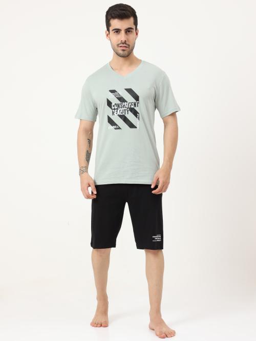 Masculino Latino Mens Lounge wear -Tshirts and Shorts Set