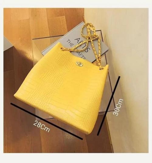 Grabon Womens Polyurethane Yellow Casual Medium Shoulder Bag