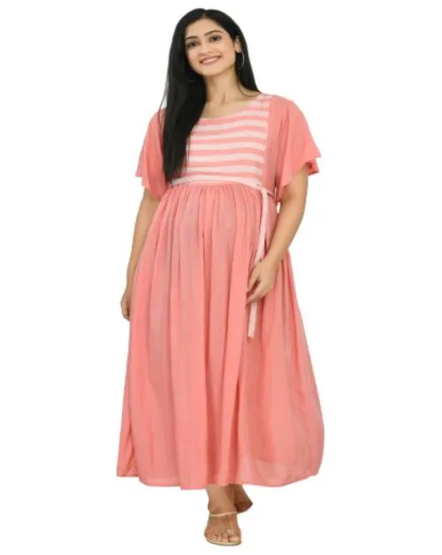MAFE Women's Rayon Kurti For Traditional Wear (Peach) - XXX-Large
