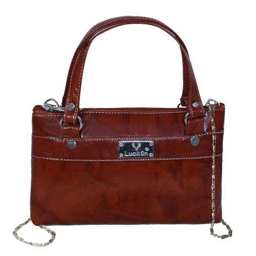 LuckOn Rust Leather Clutch Bag L20