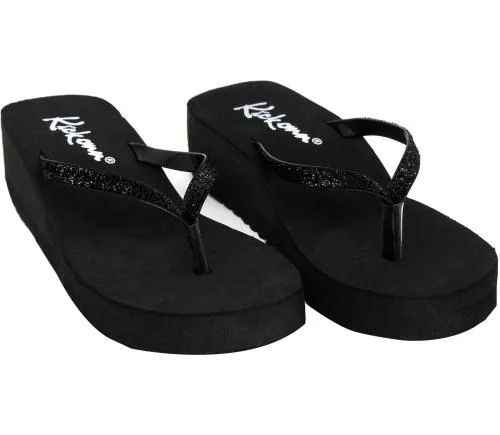 Kickonn Women Slippers (Black)size 7