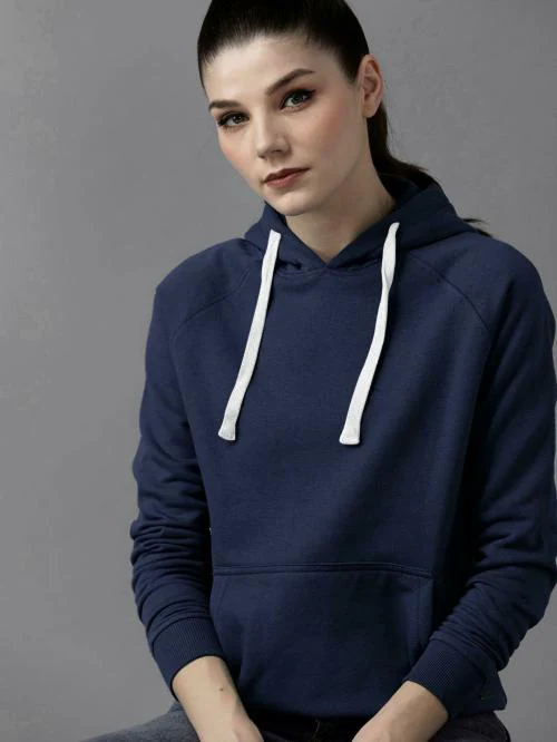 INDO FABRIZIO Girls Printed Cool Aesthetic Sweatshirt Hoodie-DARK BLUE-XL