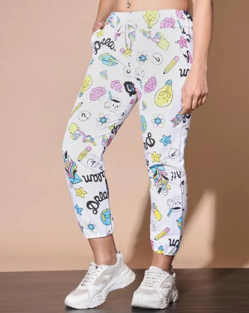 BuyNewTrend White Toko Twill Women Jogger Pant