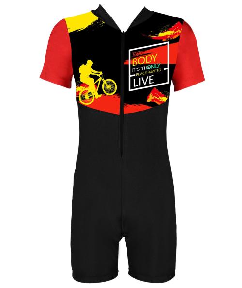 ZIUM Girl's Poly Spandex Multipurpose Wear for Swimming, Diving, Cycling, Aerobics