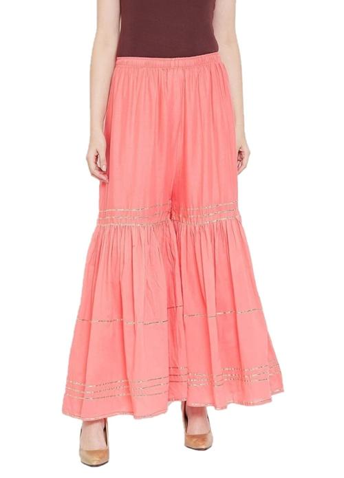 SriSaras Women Peach Palazzo