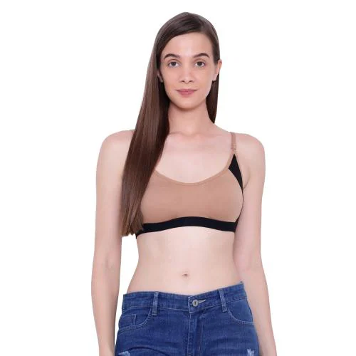 PRIGO (LABEL) Moulded Cup, Sport, Gym, Regular Non Padded Cotton Bra