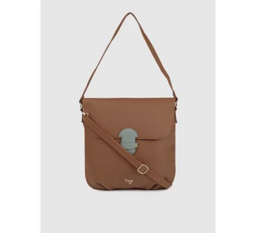 Baggit Women Tan Brown Synthetic Textured Wakanda Rabbie Hobo Bag - Onesize