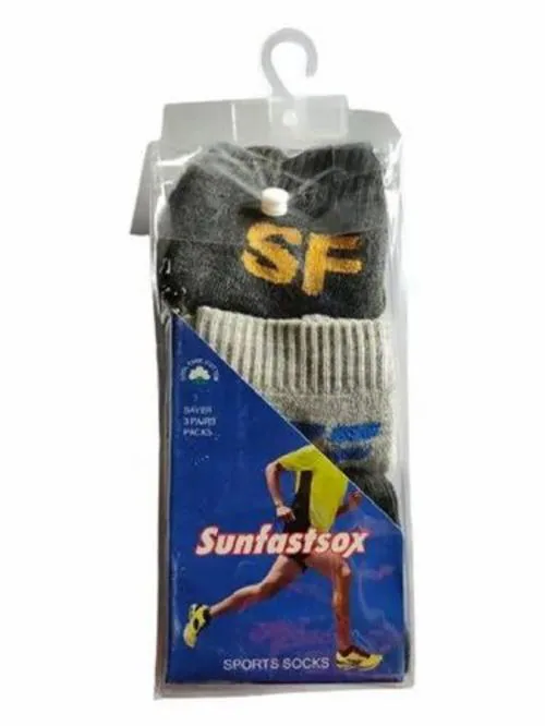 SUNFAST Ankle Length Socks Made with 100% Combed Cotton For Men 6 Pair (Pack of 2)