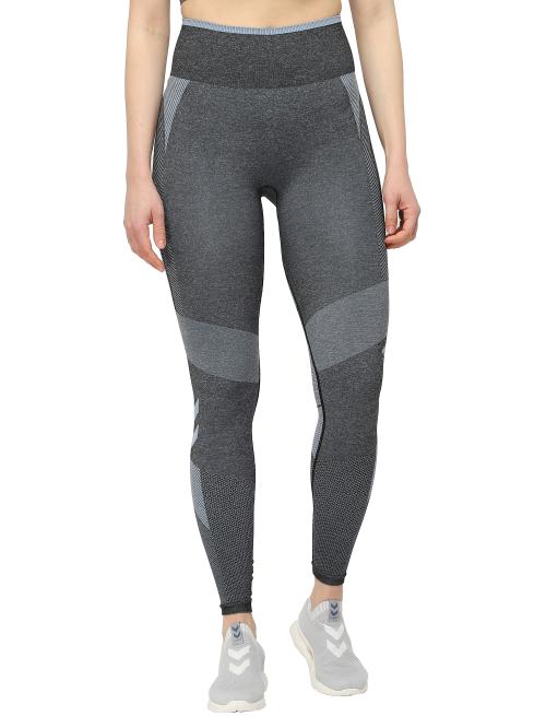 Hummel Sky High Waist Seamless Women Black/Faded Denim Tights