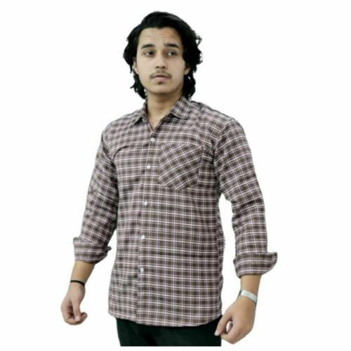 SUBHAN CLOTHING Cool Comfort Short Sleeve Linen Shirt Tailored Fit Dress Shirt | Color-Bronze (Size-XXL)