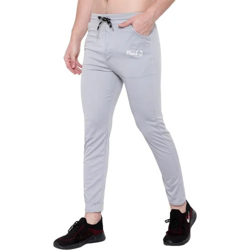 MANK-D Fit Track Pant for Men's I Slim Fit Athleisure Running Gym Stretchable Track Pant Multipurpose Men's Lower Activewear Trousers Night Pants for Men -Grey