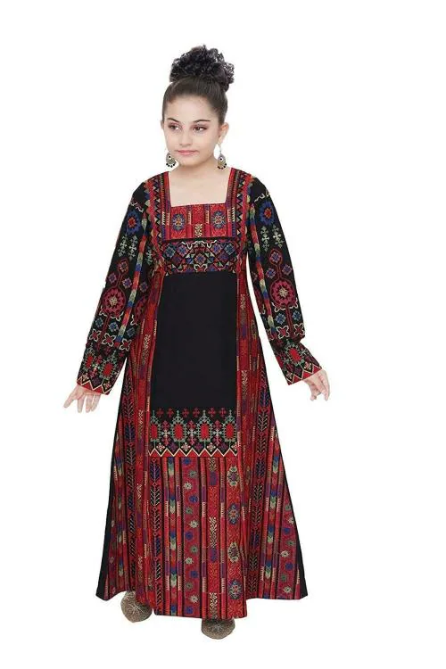 Maxim Creation Girls Multicolor Maxi Dress, 13 to 15 years