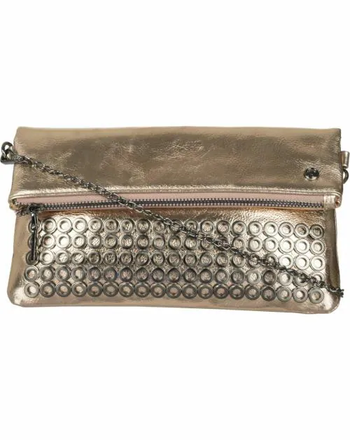 BULCHEE Women Gold Textured Sling Bag