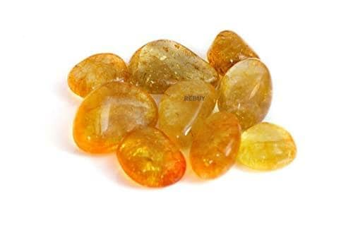 REBUY Natural Citrine Tumbles Crystal Healing Stone