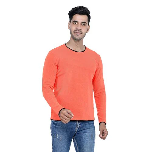 BINAYAK : WE DEAL WITH QUALITY ONLY - Men's Popcorn Fabric Full Sleeve T-Shirt: Comfortable Cotton Blend