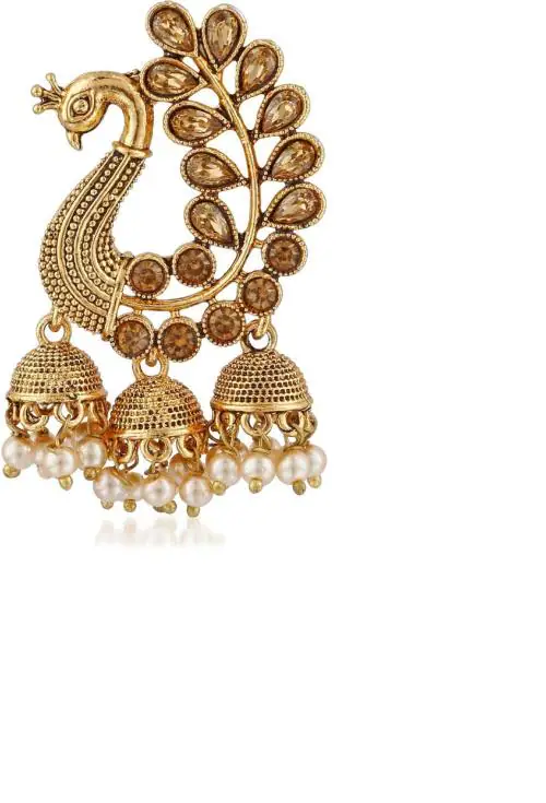 GIFT NEST Traditional Gold Plated Pearl Jhumka Jhumki Earrings for Girls and Women's