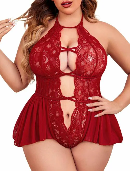 Xivir Xivir Lingerie Women's Sexy Underwear Sexy Lingerie Women's for Sex Lace with Skirt Top Lingerie Sexy Set Transparent Bodysuit Lingerie Erotic Baby Dolls & Negligees