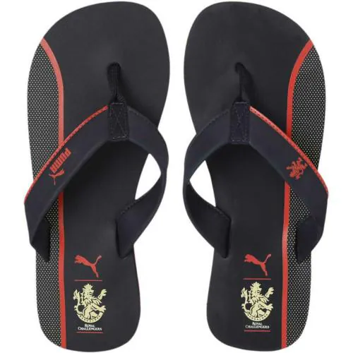 Puma RCB IDP Slipper- Navy Blazer-Flame Gold White