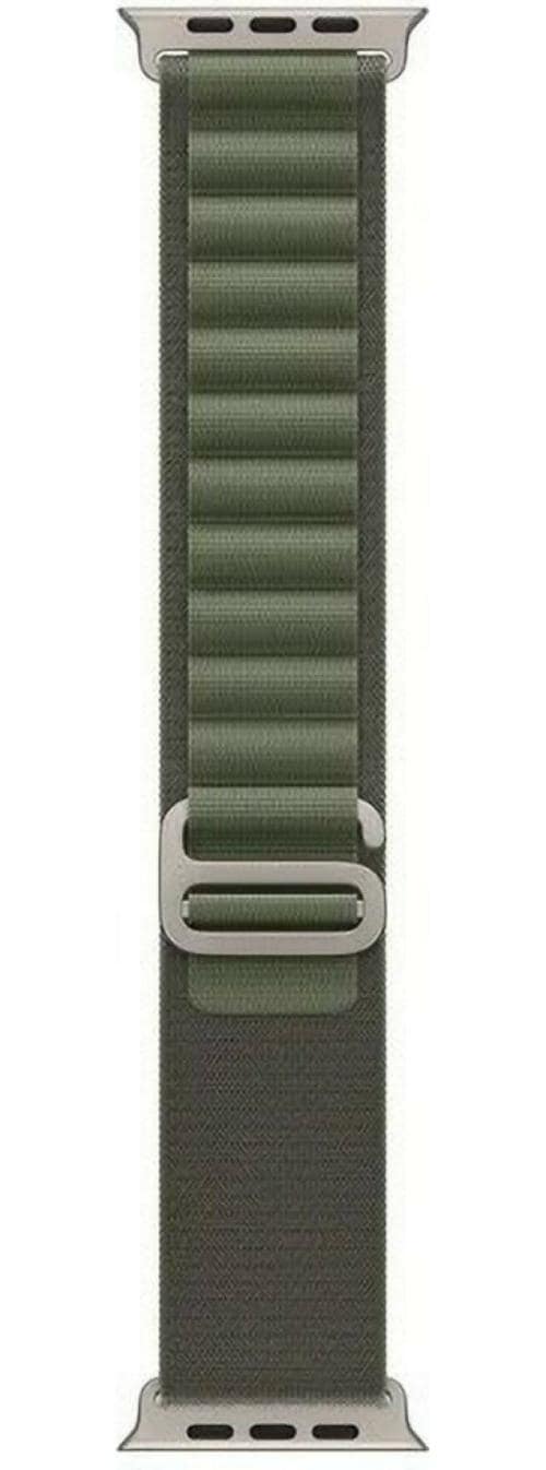 Strombucks Green Fabric Alpine Loop Watch Strap for iWatch Ultra Series 8, 7, SE, 5, 4 195mm