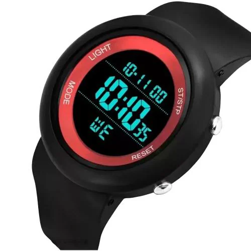 WATCHVERSE Digital Watch For Mens Round Shape With A Quality Rubber Band & Red Color Watch