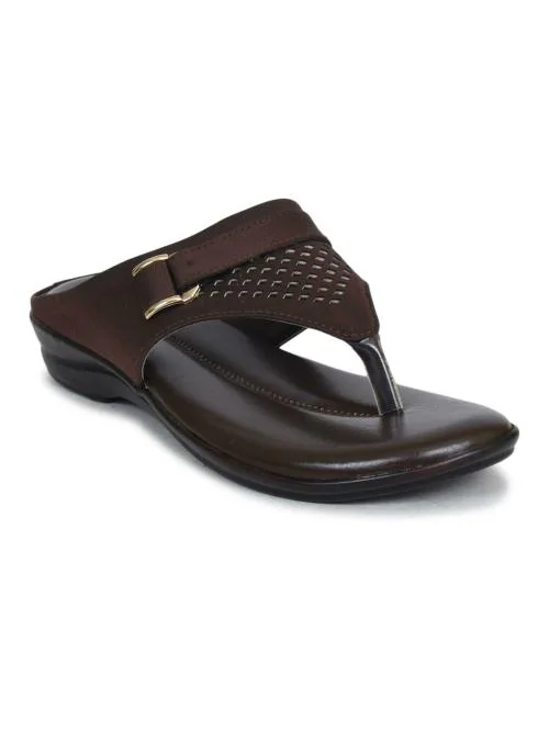 Ajanta Shoes BL1330 Brown Flipflops for Women