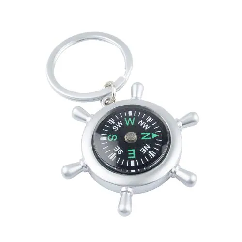 Giftana Metal Compass Camping Keychain for Hiking, Compass keychain with Keyrings for Bikes Car, Metal Keychain Holder for Men and Women, Key Holder, Keychain Ring