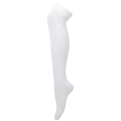 Bonjour Formal Stockings For School Girls in Single - White