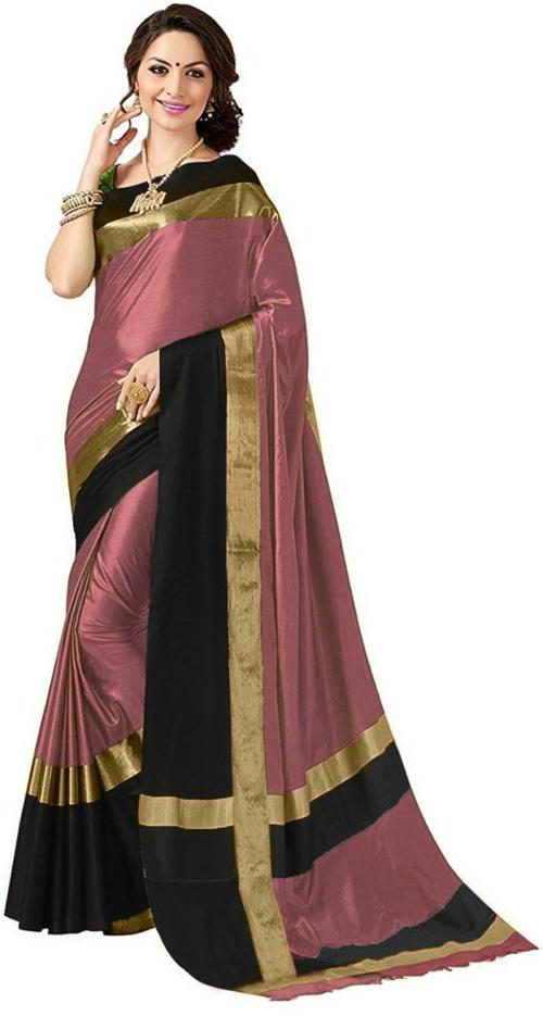 SAADHVI Pink Casual Wear Art Silk saree saree / saree for women / sarees / sarees latest / sari