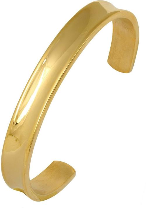 Buy Zivom Glossy Gold 316L Stainless Steel Openable Cuff Kada Bracelet
