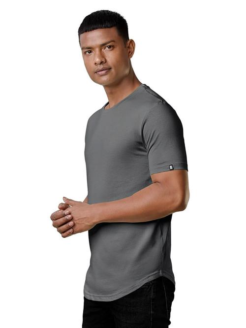 Buy The Souled Store Men Grey Solid Supima Cotton TShirts Online at