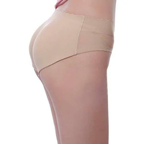 VANILLAFUDGE Women's Cotton Blend Innerwear Padded Panties Buttuck Knicker for Hip Enhancing (PK-1)_XXL |panty |panties |padded panty |girls panty