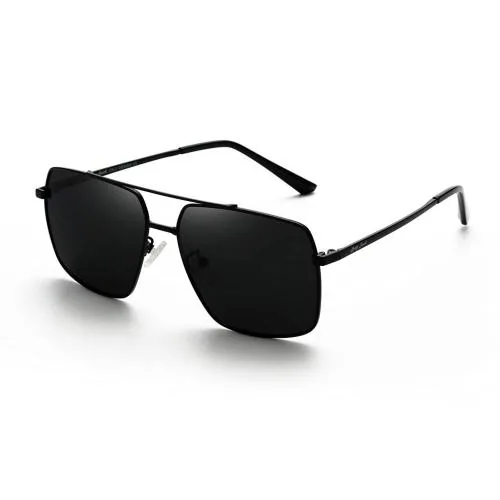 Grey Jack Grey Rectangular Polarized Sunglasses For Men And Women
