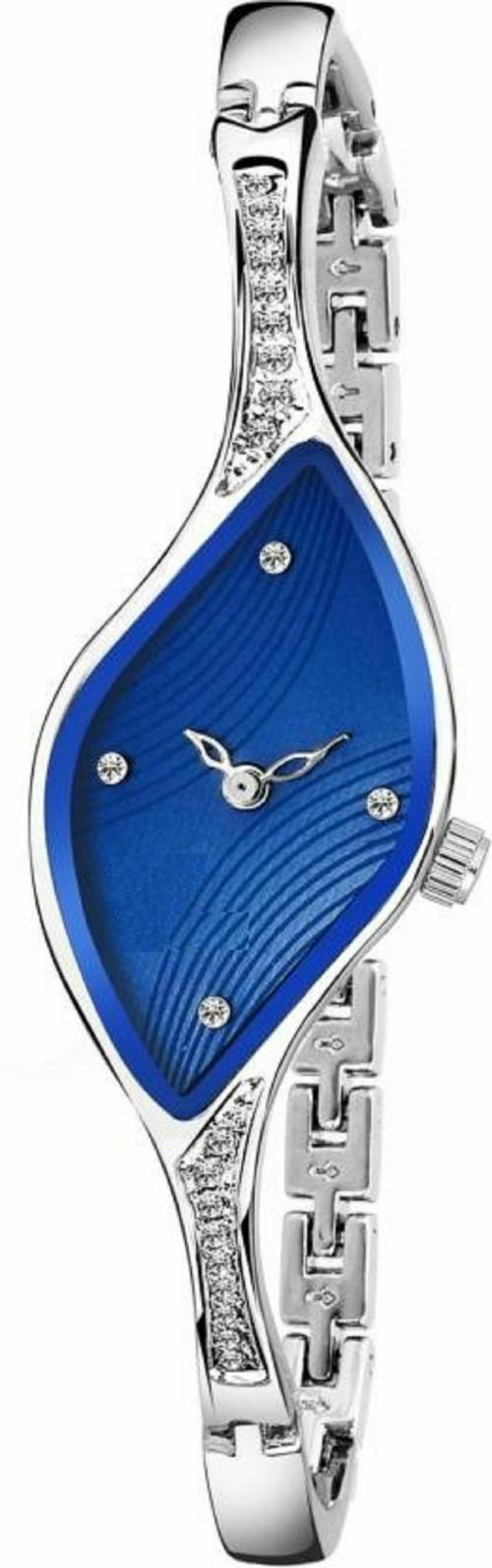 TRUE COLORS Analog Blue Dial Silver Strap Watch For Girls 139-BL