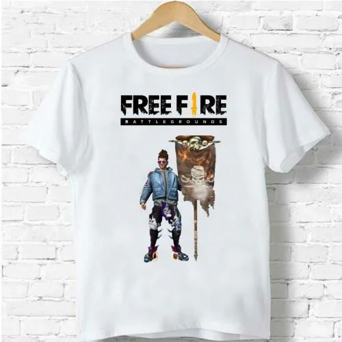 IndiCrafts Unisex Child White Printed Cotton T-Shirts (8 to 9 Years)