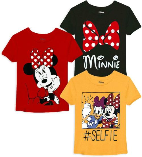 JAIN FURNISHING Girls Multicolor Printed Cotton Blend (Pack of 3) T-Shirt - 9-10 Y