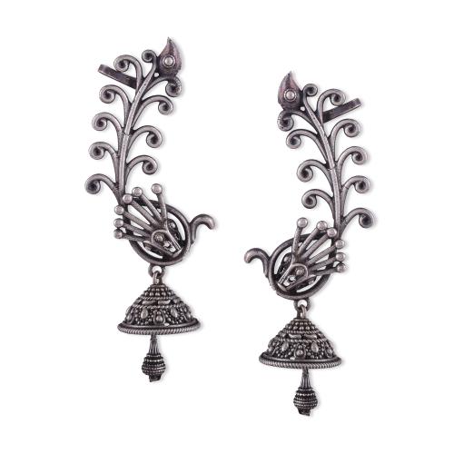 Binni's Wardrobe German Silver cuff Earrings
