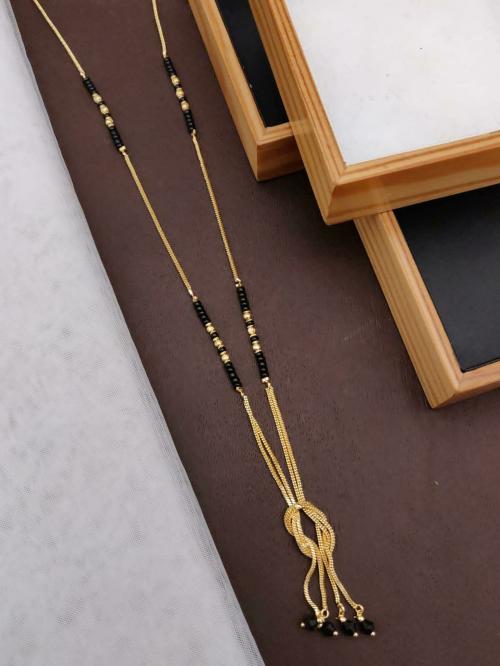 INDIAN LIFESTYLE Women's Beautiful Gold Plated 18inch Mina Micro Alloy Material Mangalsutra