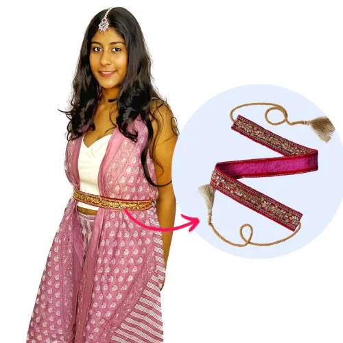 Buy The Cool GrandMom Dark Pink Waist Belt: The Ultimate Saree