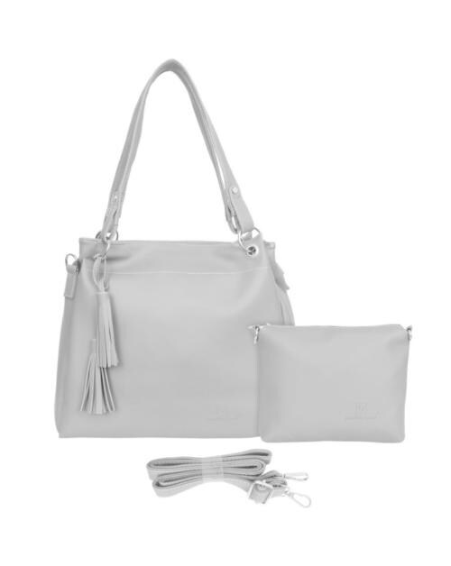 Buy LL LEATHER LAND DESIGNER BAGS Grey Artificial Leather Handbag